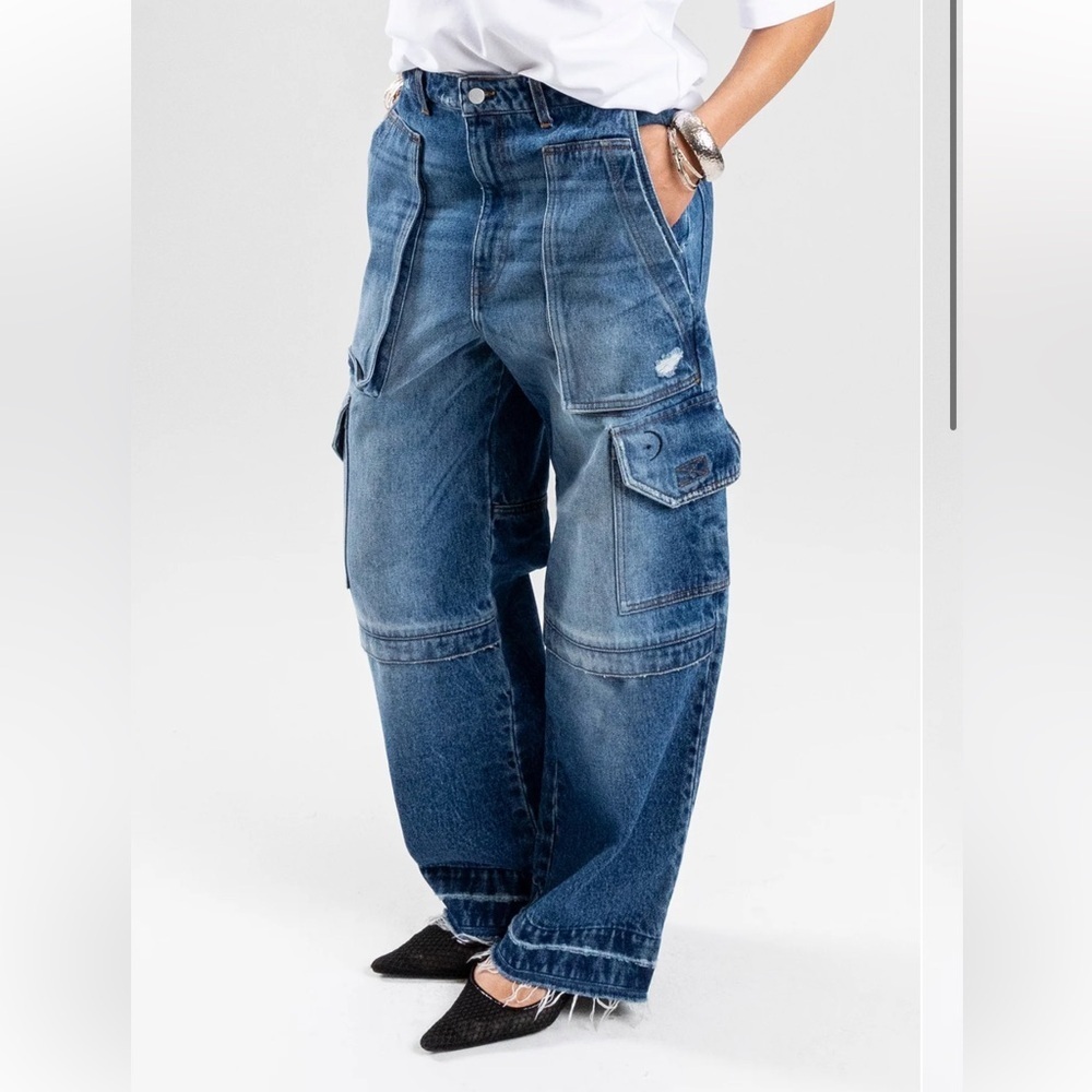 Only Daughters DAKOTA DENIM CARGO jean pants size XS / 25 - Picture 2 of 13